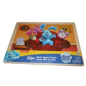 Blue's Clues & You Blue and Magenta 12 PC Wood Puzzle TCG Toys #31075-2 2022